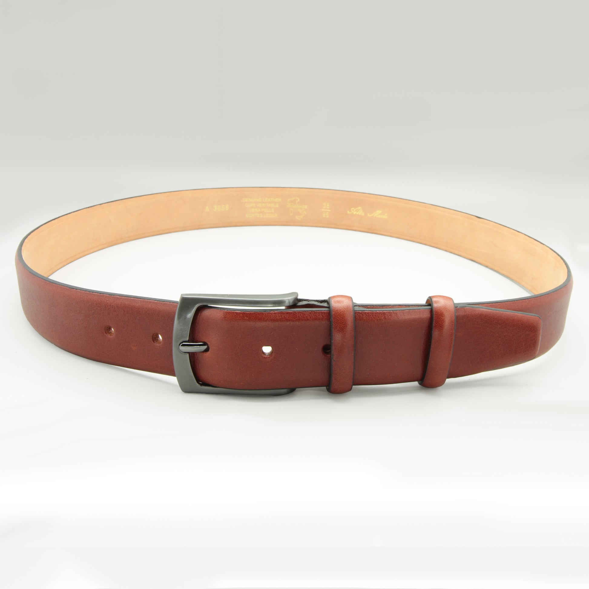 Tobacco Brown Leather Belt 35mm