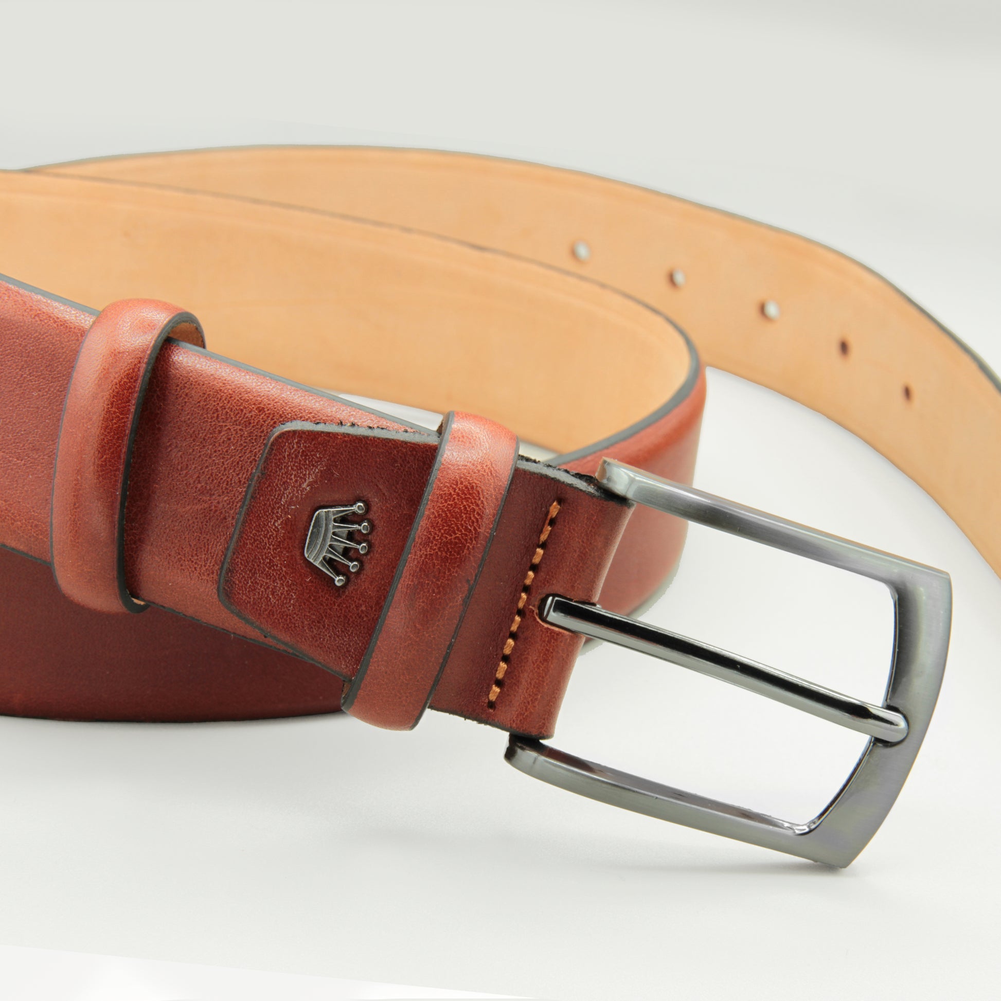 Tobacco Brown Leather Belt 35mm
